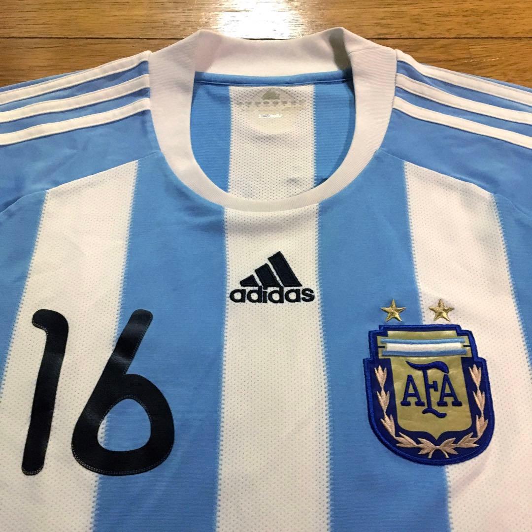 adidas　アルゼンチン代表　アグエロ　ユニフォーム　2010　南アフリカW杯