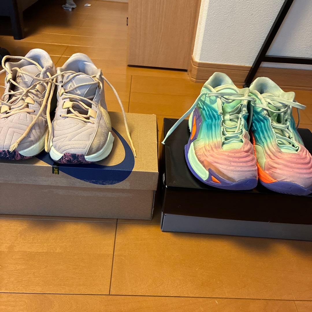 NIKEフリーク5、NIKEジョーダンルカ3バッシュ 2足セット