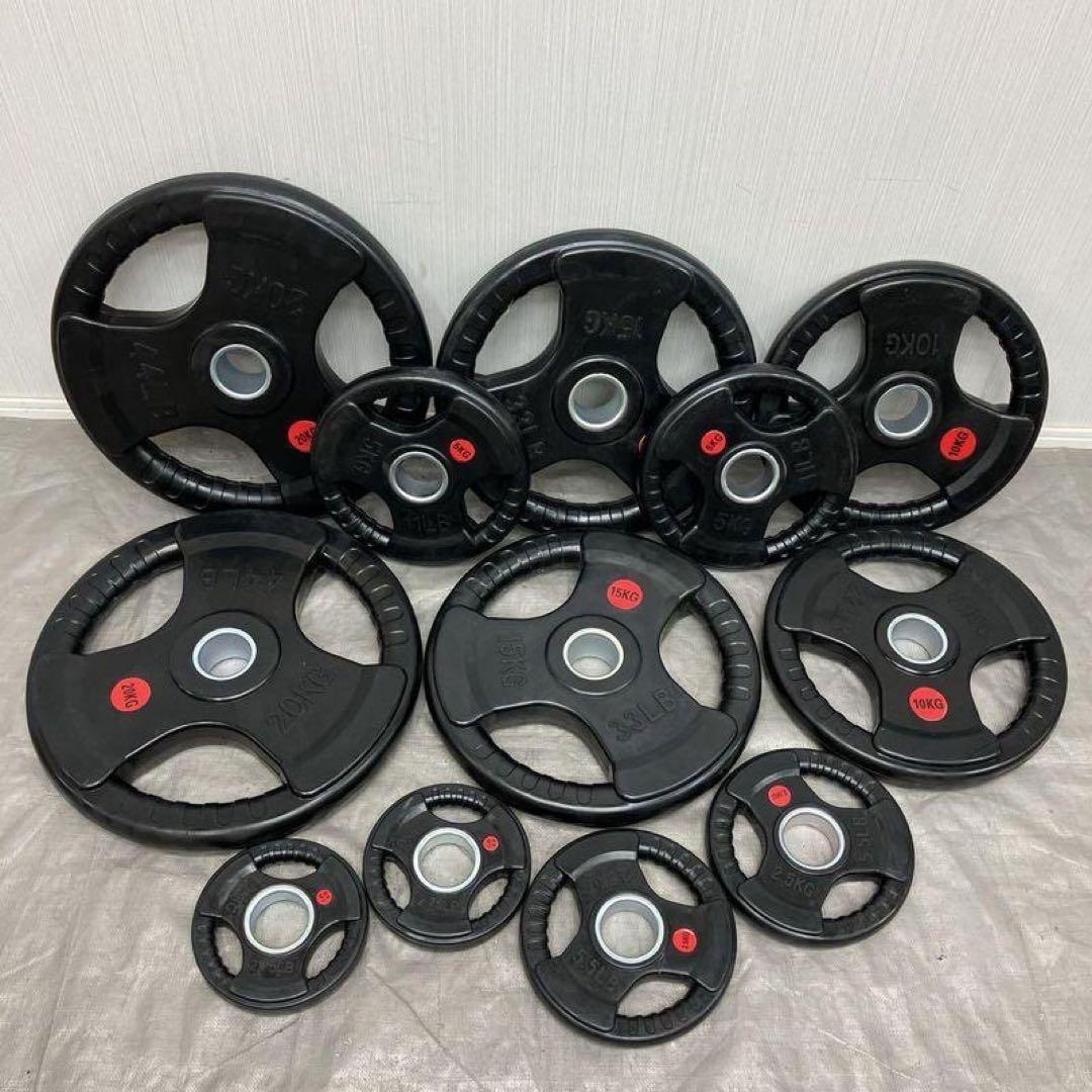 ★送料無料★8枚セット75kg バーベルプレート ウエイトプレート