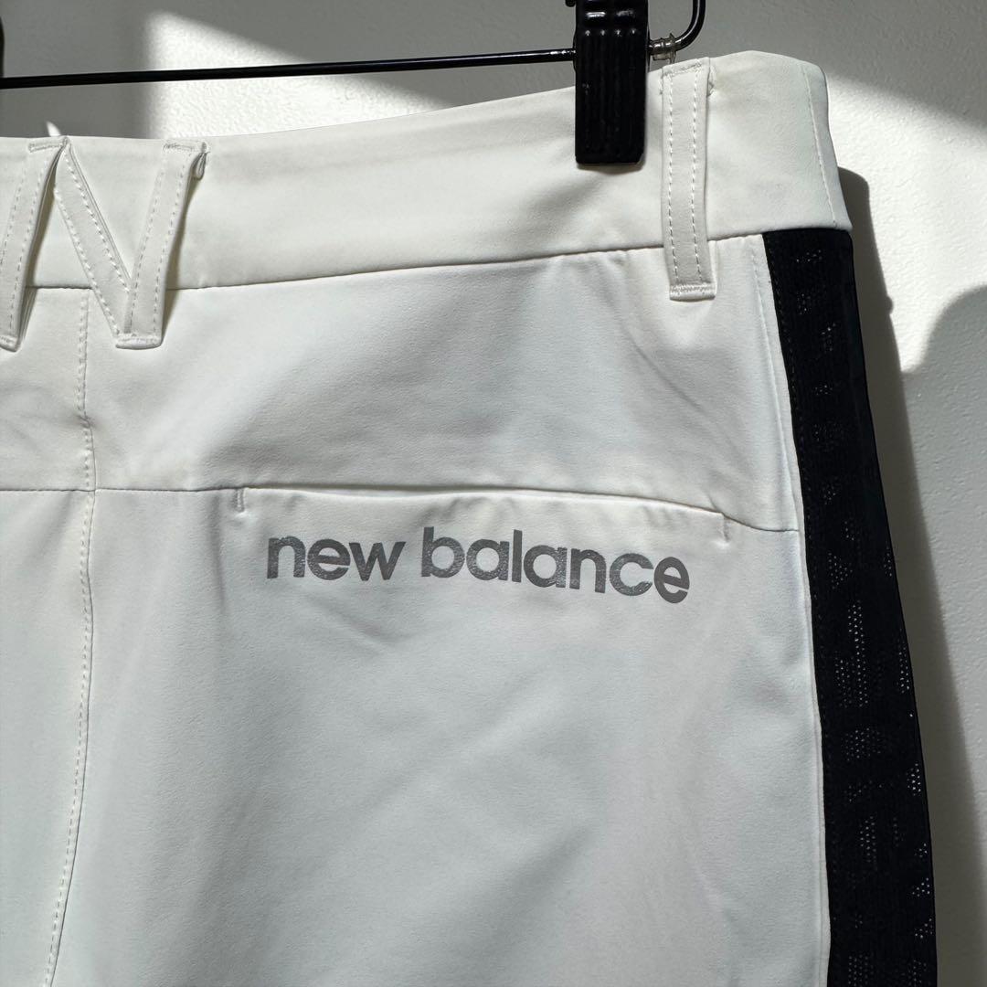 ニューバランス ゴルフ パンツ L 白 ストレッチ ロゴ レディース 美品