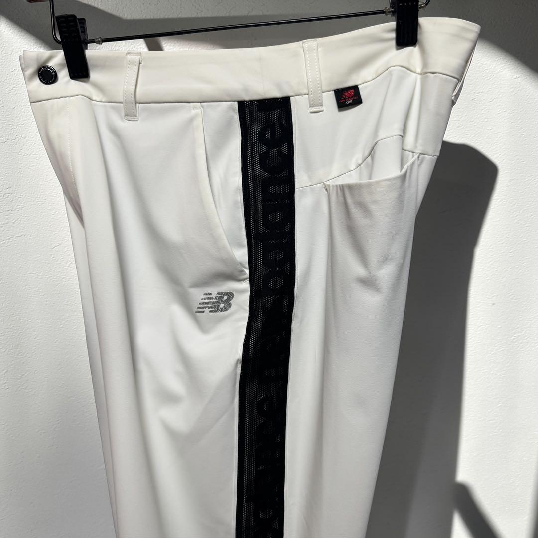 ニューバランス ゴルフ パンツ L 白 ストレッチ ロゴ レディース 美品