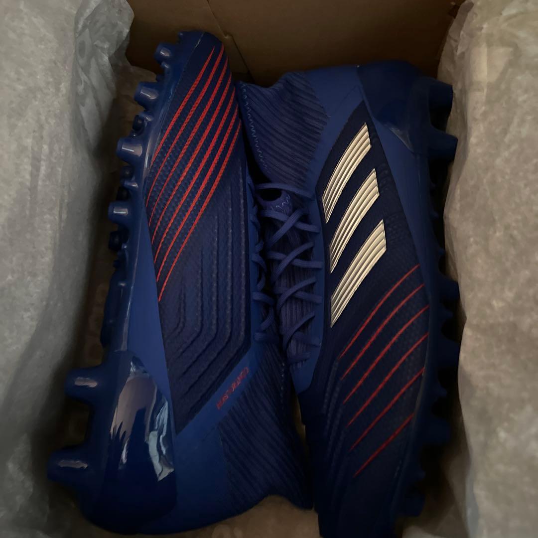 adidas 青 スパイクシューズ
