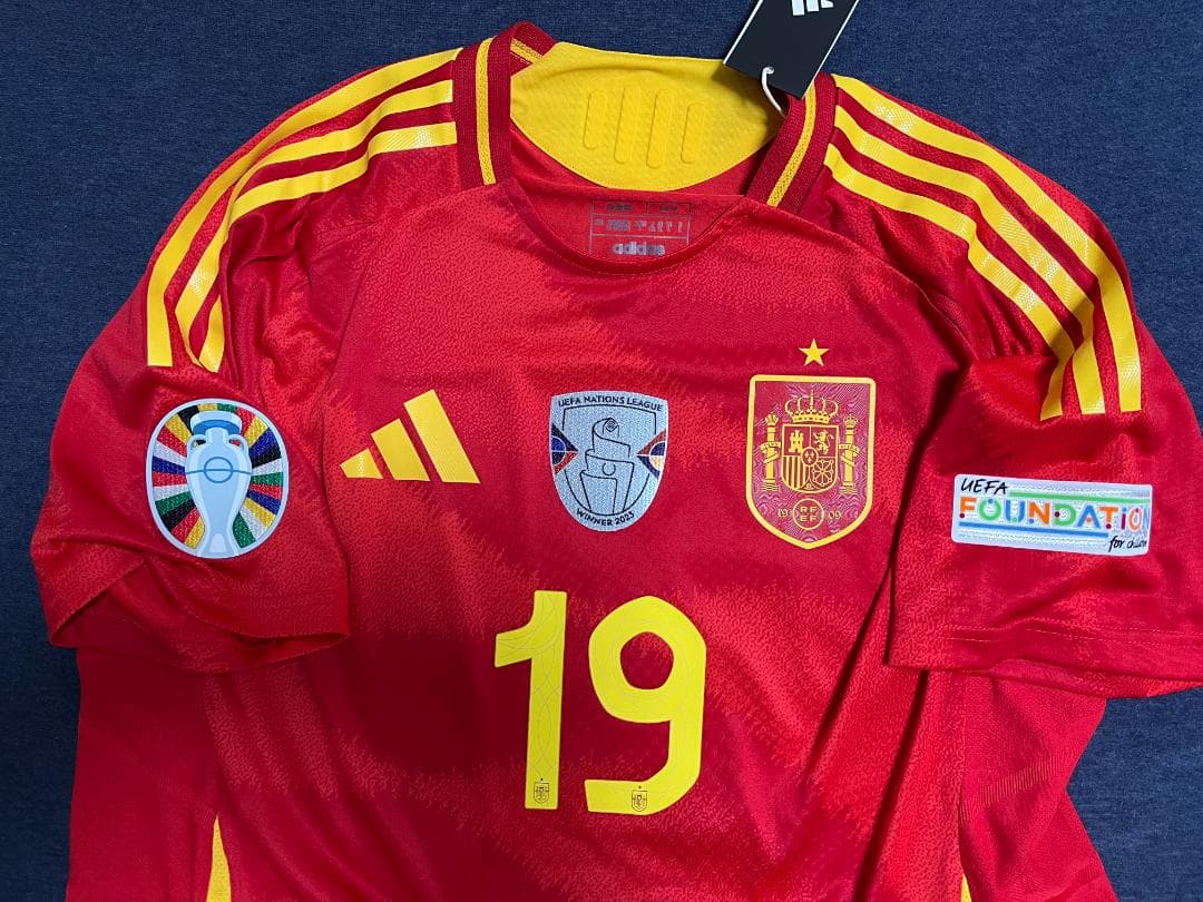 正規品 スペイン代表 ユニフォーム ホーム オーセンティック #19.ヤマル