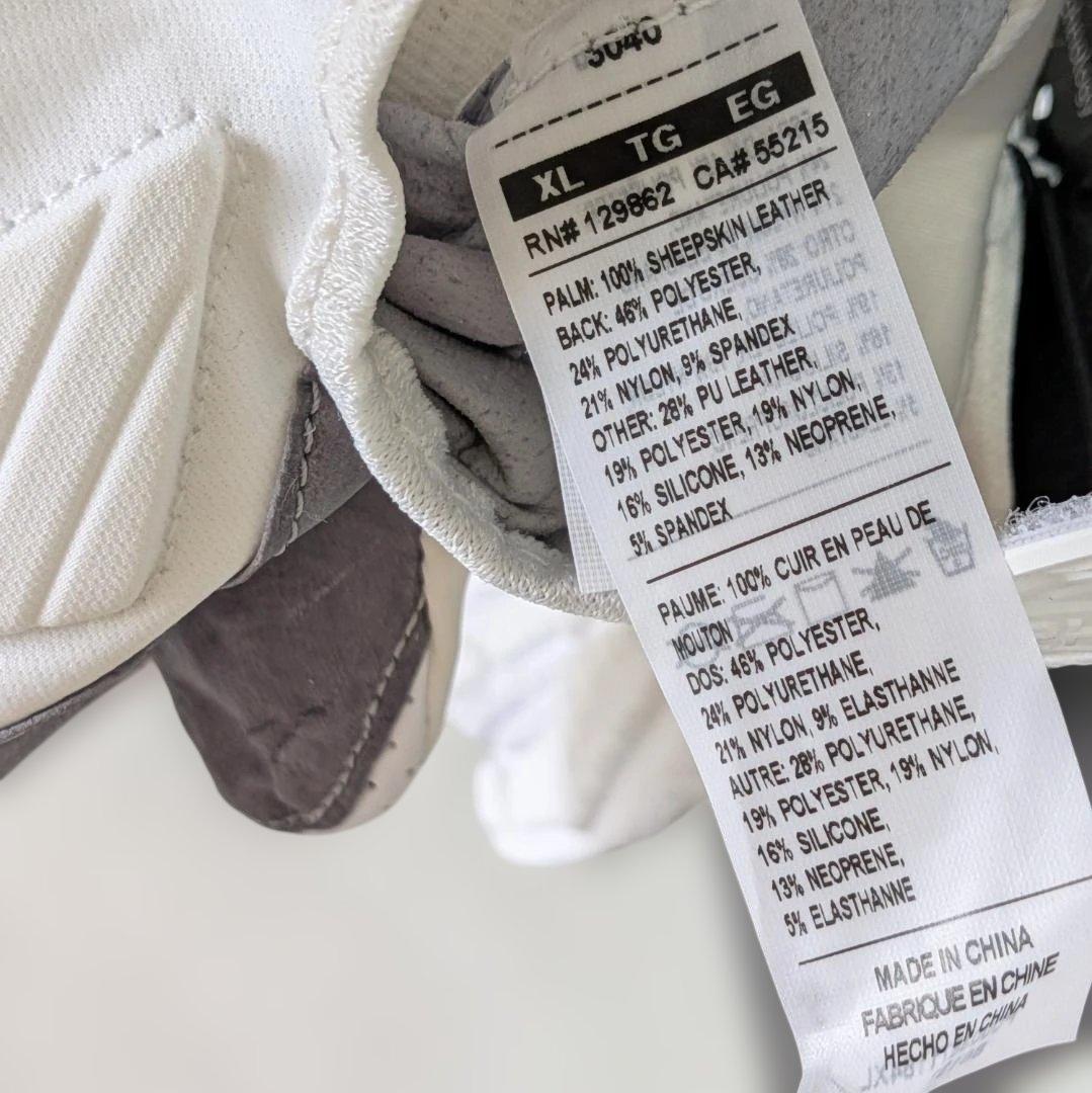 NIKE アメフトグローブ ホワイトXL保護ジェルパッド クッション性 グリップ