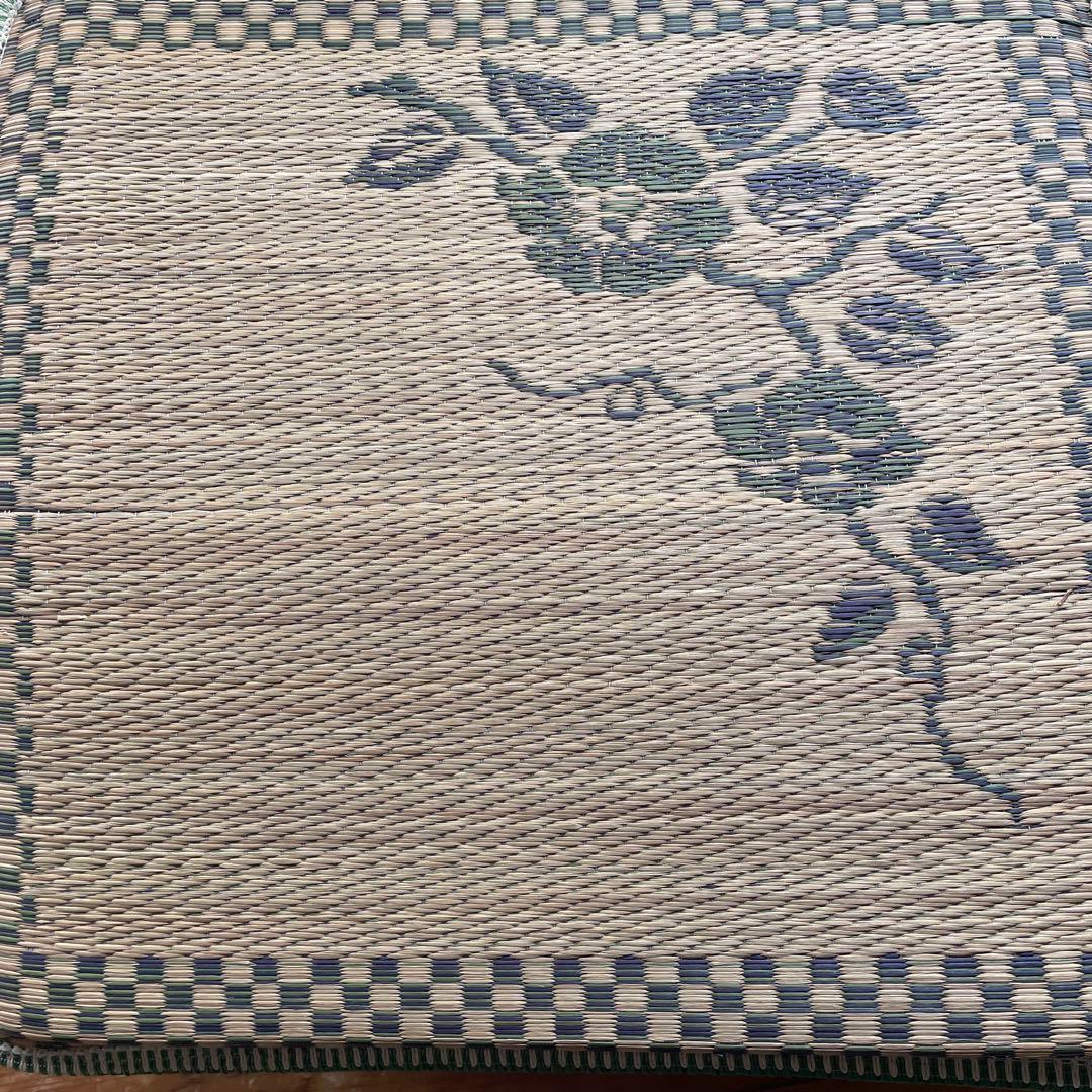 日本製　い草製　花柄座布団 約55x55cm 2種15枚セット