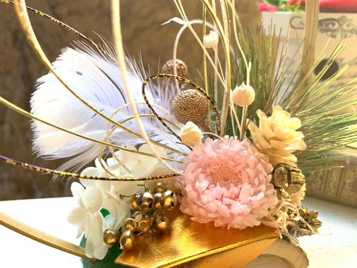 out           ❁ナチュラルを正月飾り❁バンブーラウンド❁