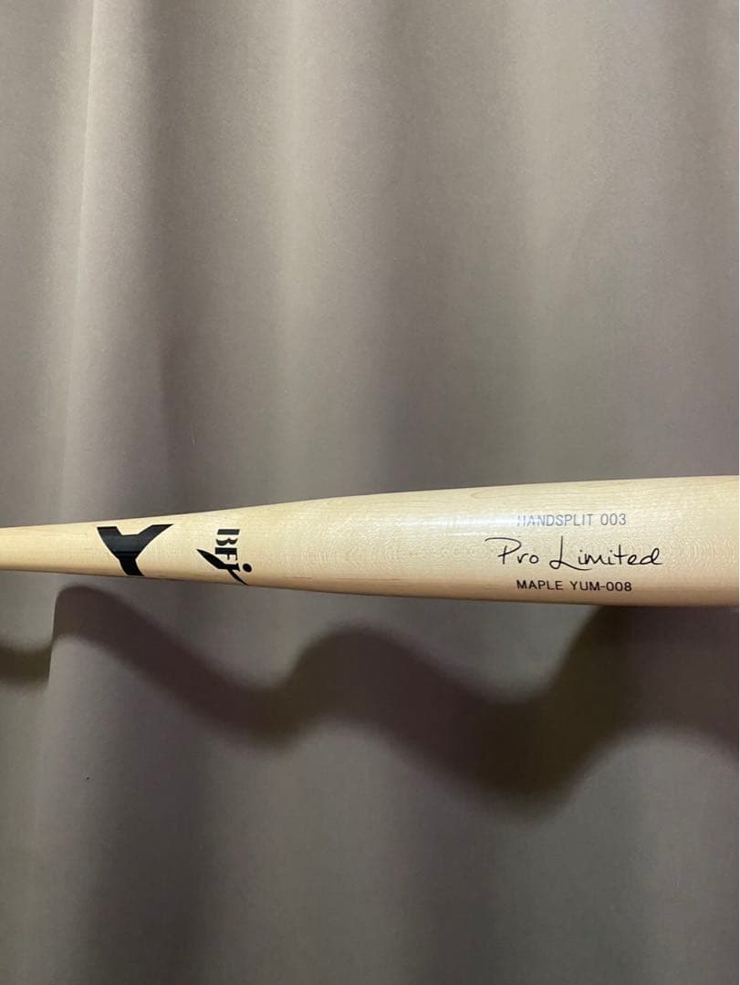 【美品】ヤナセ YUM-008 硬式木製バット メイプル 84.5cm 900g