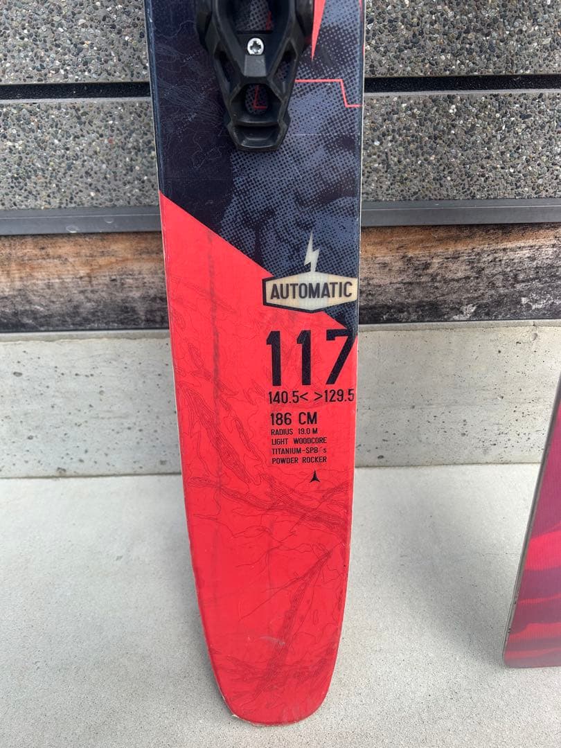 早い者勝ち！ Atomic 117 スキー板 バインディング付き　186cm