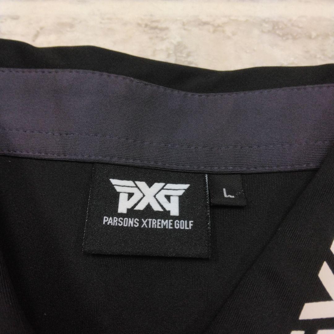 PXG　長袖ポロシャツ　Lサイズ　メンズ　ゴルフウェア　ブラック