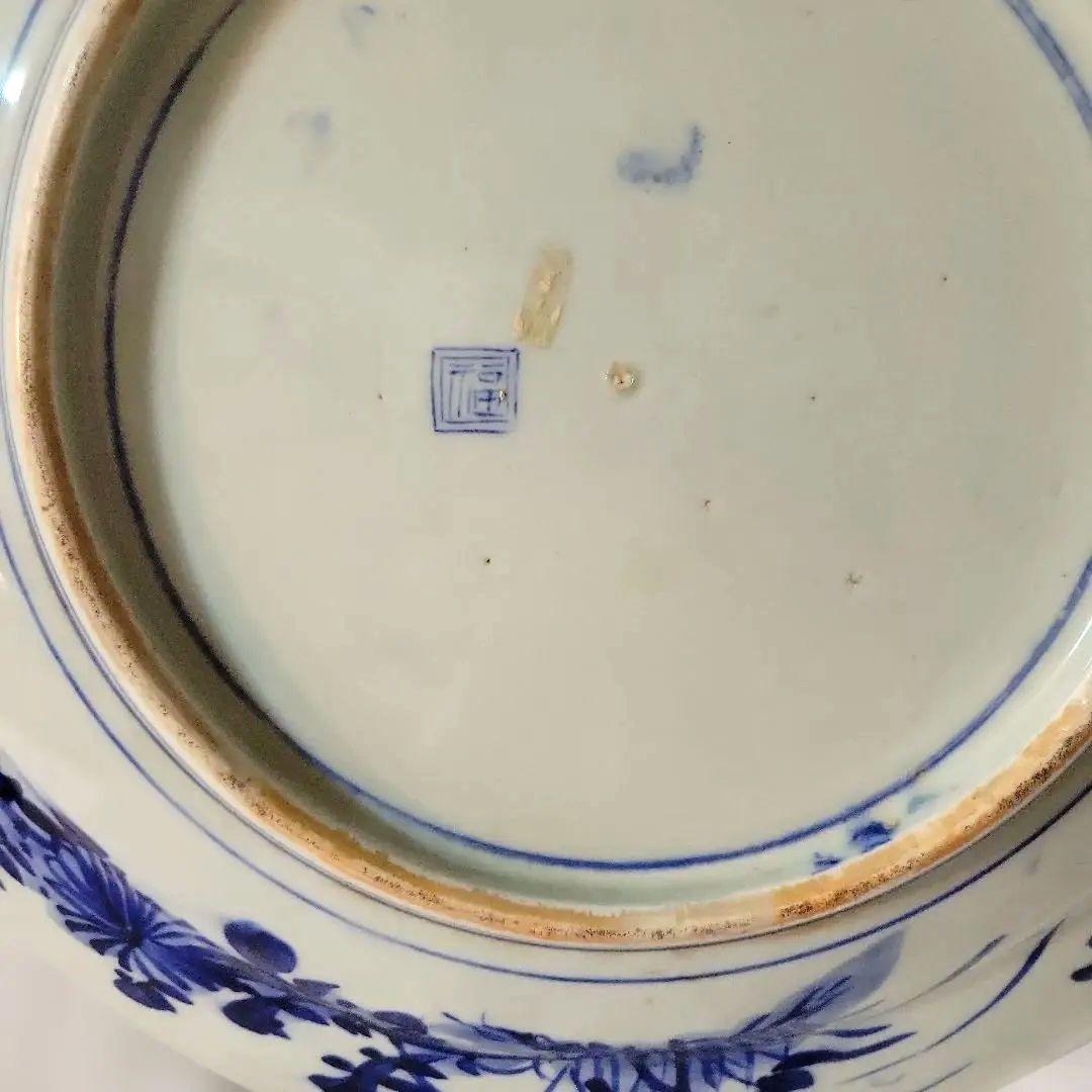 【週末セール】古伊万里　大皿　染付　陶器製　 　伝統工芸品　約45センチ