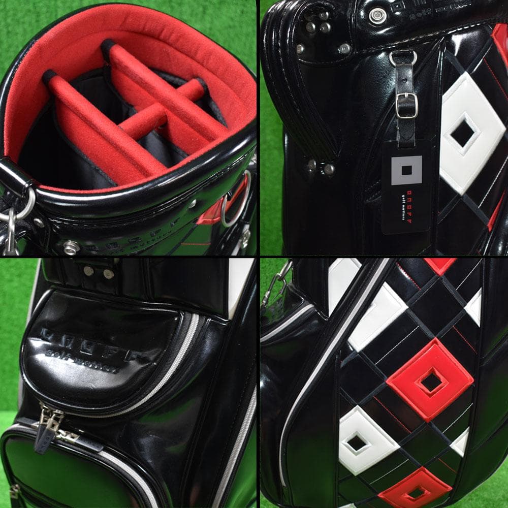 ONOFF/オノフ ゴルフ キャディバッグ9型【ブラック/レッド】美品！