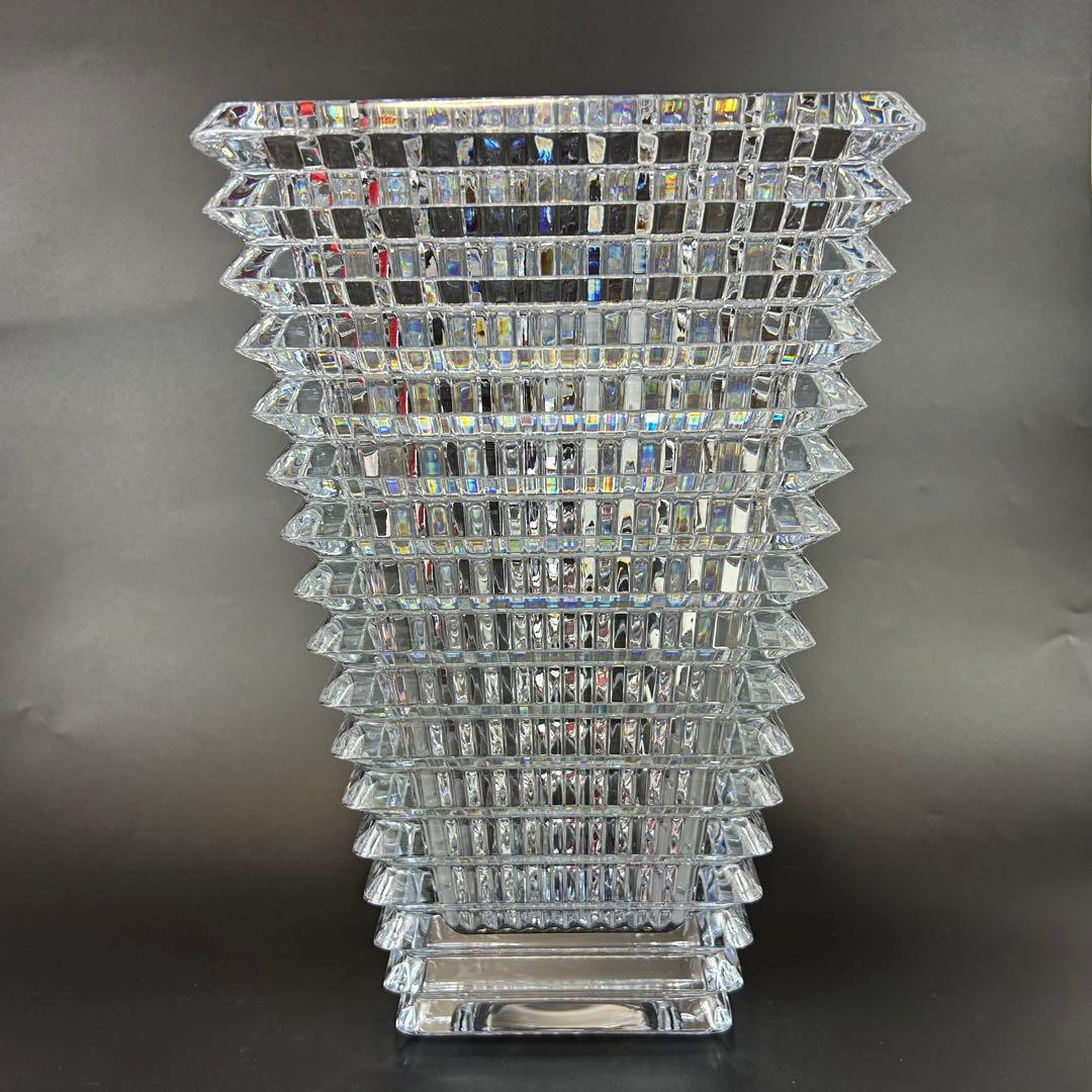 【希少・新品】　Baccarat 30㎝ L アイベース　スクエア 花瓶