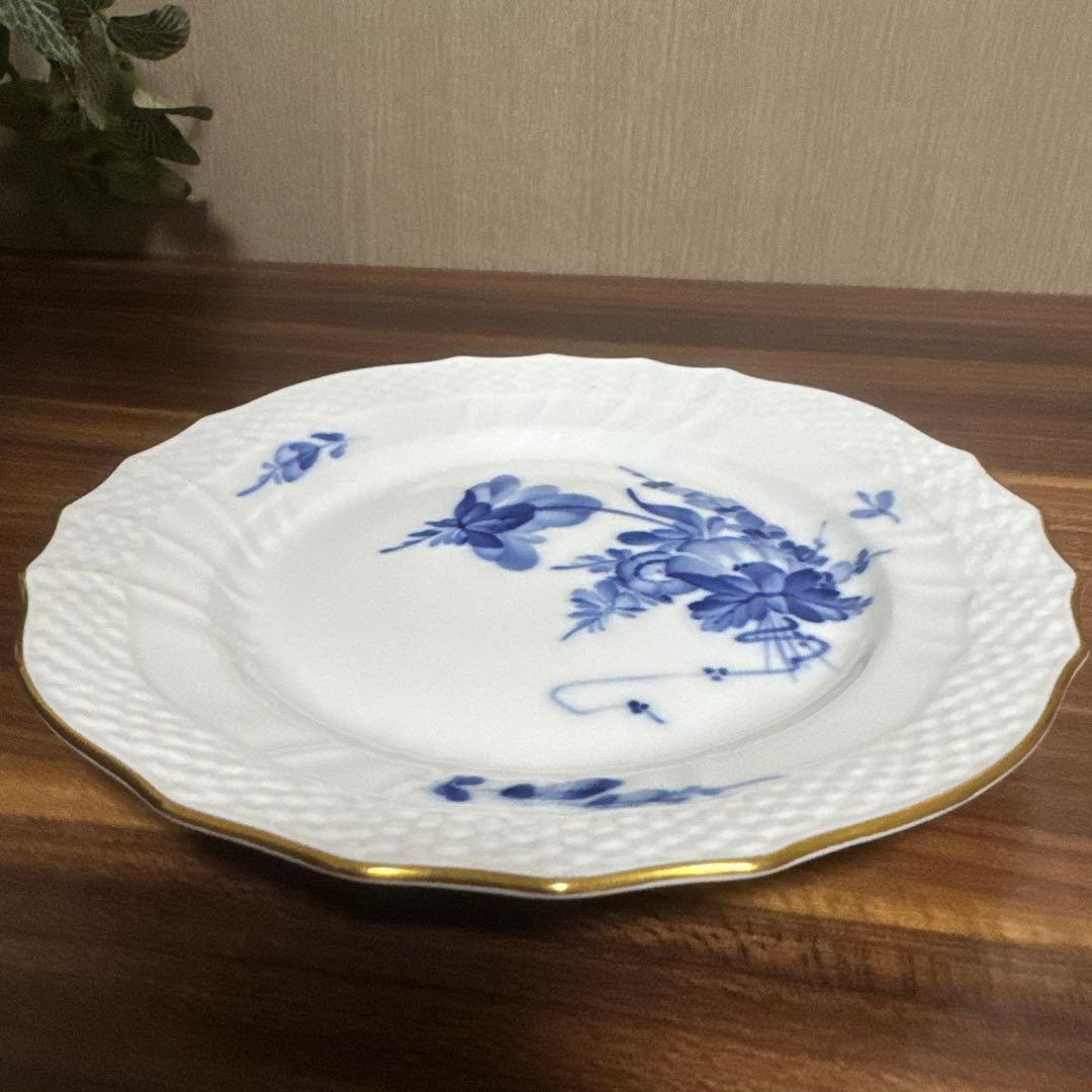 ロイヤルコペンハーゲン ブルーフラワーカーブ 中皿 小皿 金彩 15.5cm