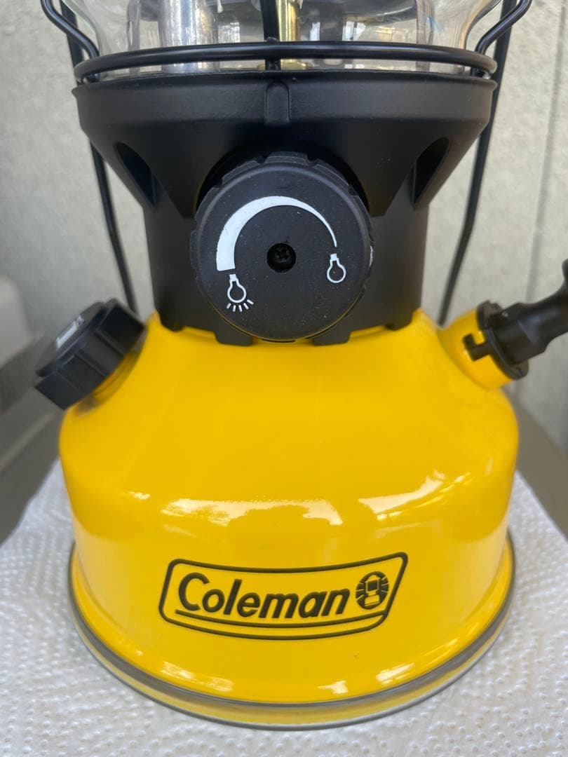 かかし コールマンランタン　ノーススター　カスタマイズ　イエロー