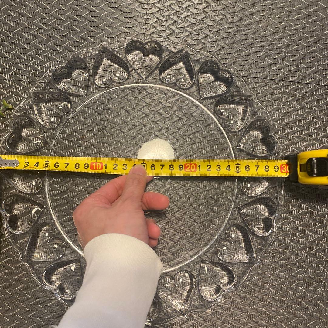 Tiffany ティファニー　大皿　クリスタル　ハート　皿　廃盤品　ハートリム