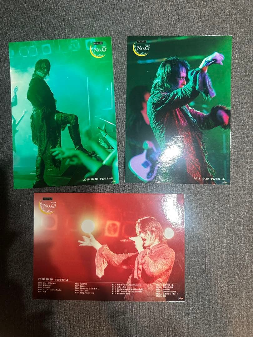 BUCK-TICK No.0 沖縄ナムラホール　櫻井敦司　メモカぴあ　3枚