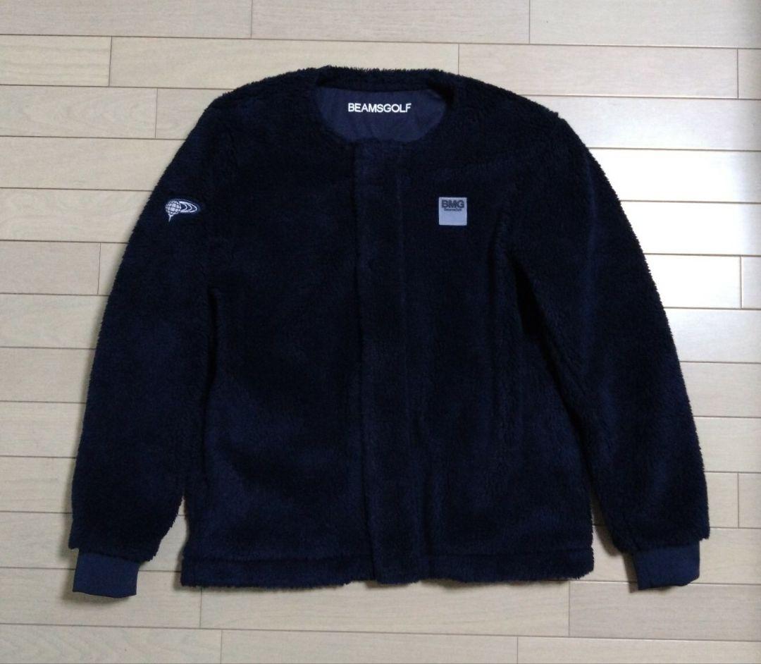極美品■BEAMS GOLF ビームスゴルフ リバーシブル ボア ジャケット■Ｌ