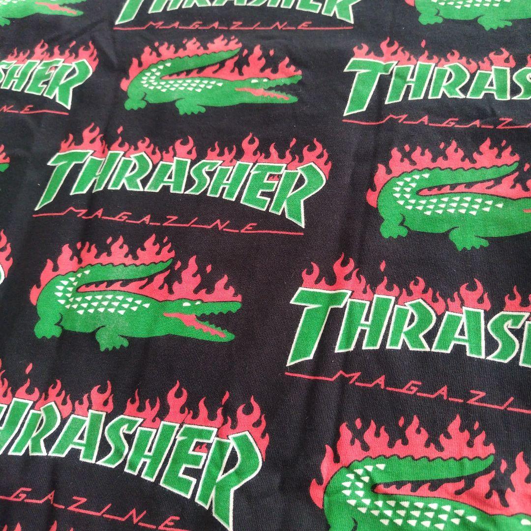 【新品未使用】THRASHER x Lacoste コラボTシャツ S ブラック
