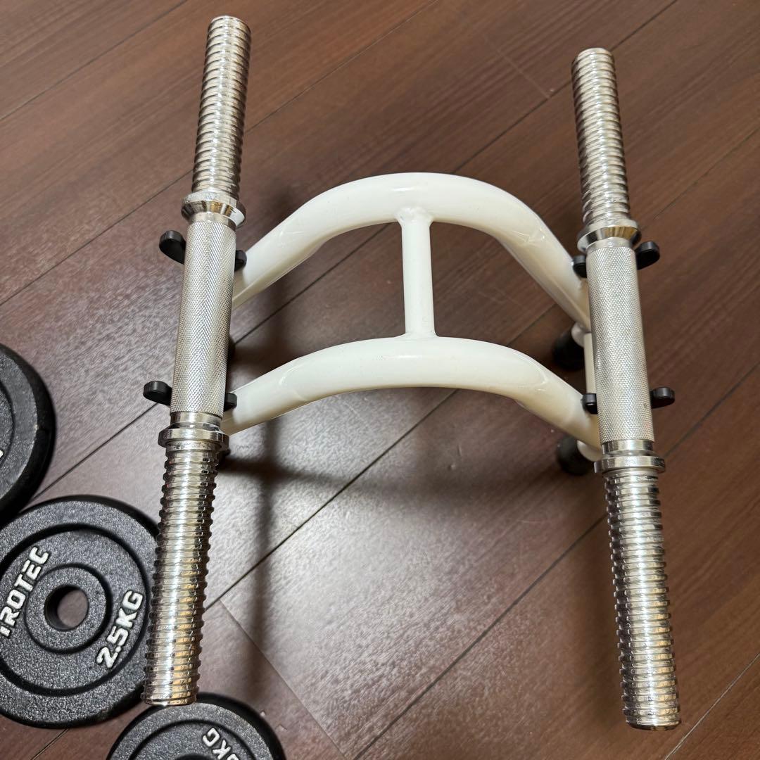 IROTEC ダンベル シャフト40cm×2本 ウェイトセット
