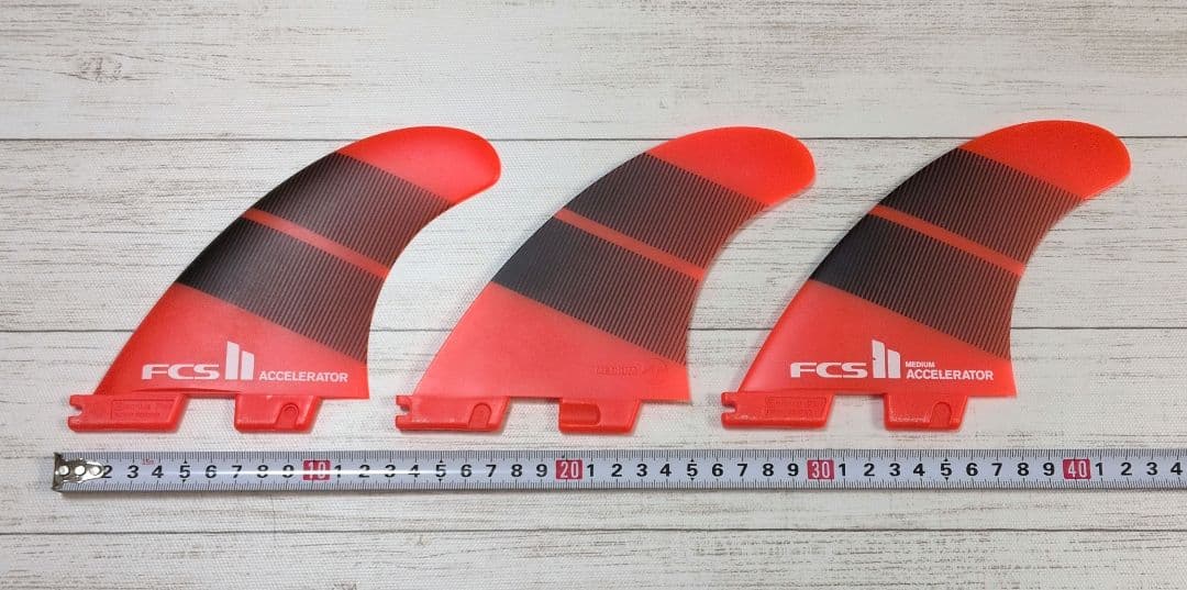 フィン　FCS II ACCELERATOR SMALL オレンジ 3枚セット