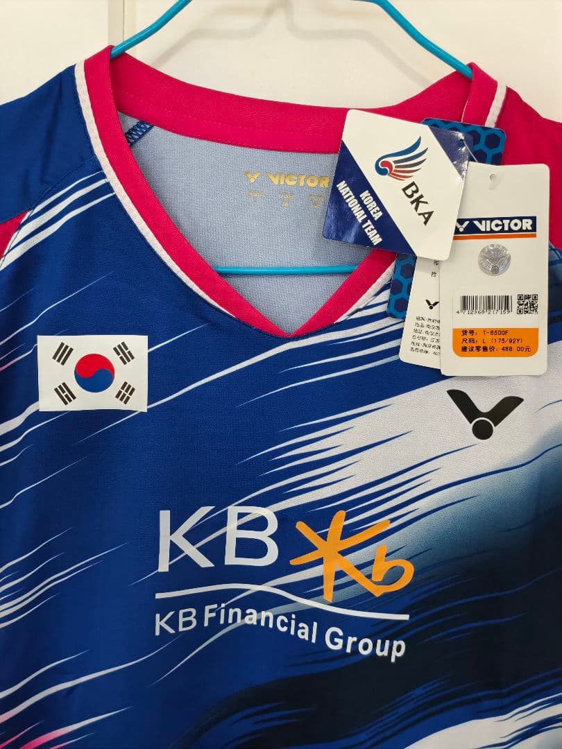 VICTOR韓国代表徐承宰選手着用モデル バドミントンシャツトナミ実業団NTT