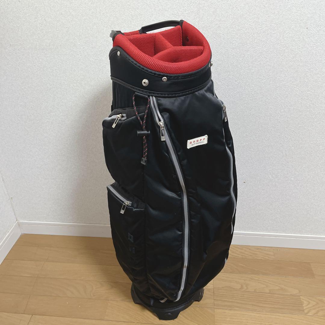 K112 onoff オノフ ナイロンツイルブラック キャディバッグ