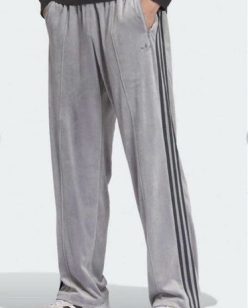 adidas originals ベロアパンツ　グレーXL