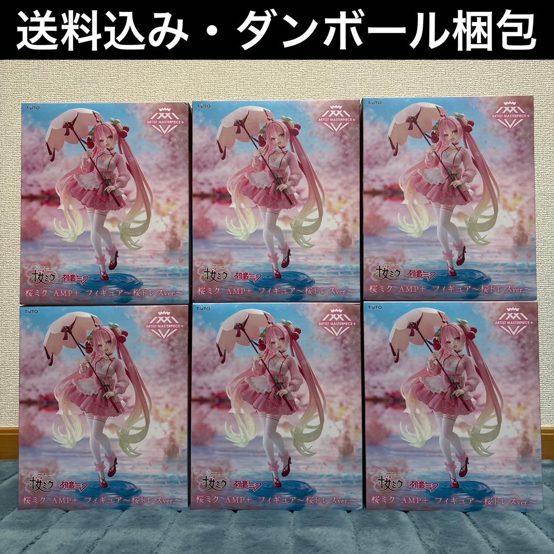 初音ミク 桜ミク AMP＋ フィギュア～桜ドレスver.～6体まとめ売り