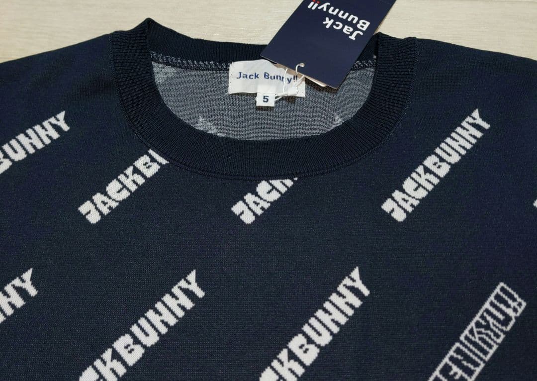 再再再値下げ新品　ジャックバニー　ニット5　紺ネイビー定価17600円