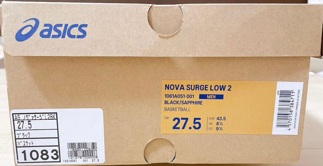 【美品・箱あり】asics NOVA SURGEノヴァ サージ LOW 2