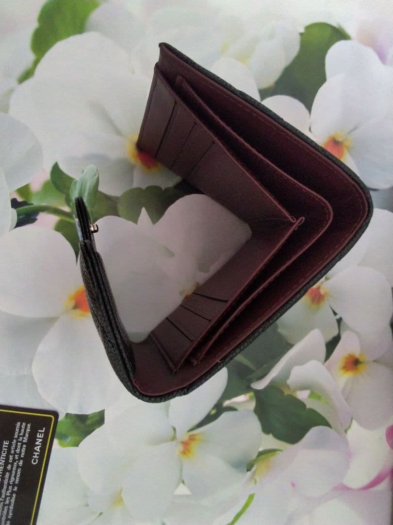 CC キャビアスキン 三つ折り財布(本革)ノベルティ♥値下げ33000→