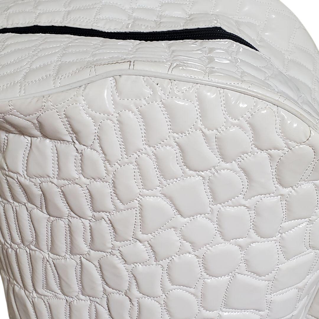 美品 MU SPORTS レディース キャディバッグ クロコ 白 ゴルフ