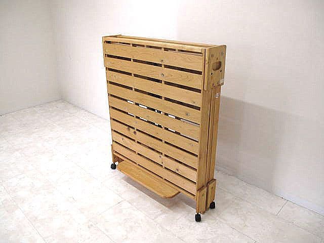 中居木工 折りたたみすのこベッド シングル 日本製 天然木 国産 折畳みベッド