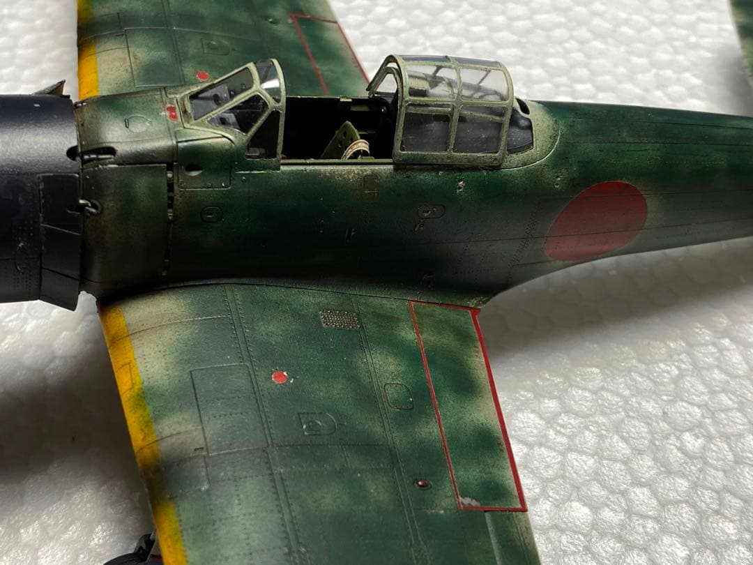完成品　タミヤ 1/48 零戦 零式艦上戦闘機 22型　ラバウルの魔王　西沢広義