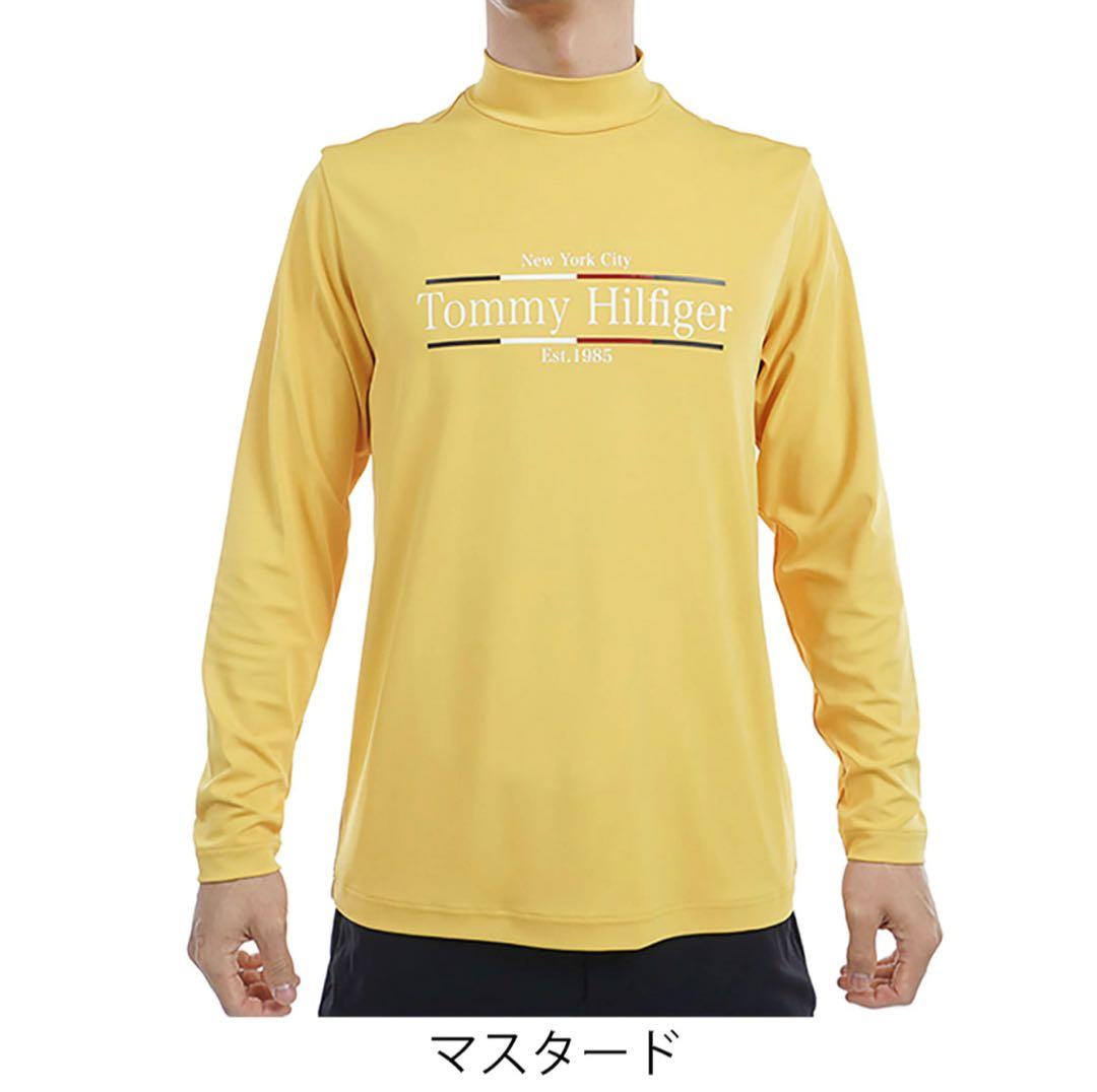   長袖モックネックシャツ マスタード