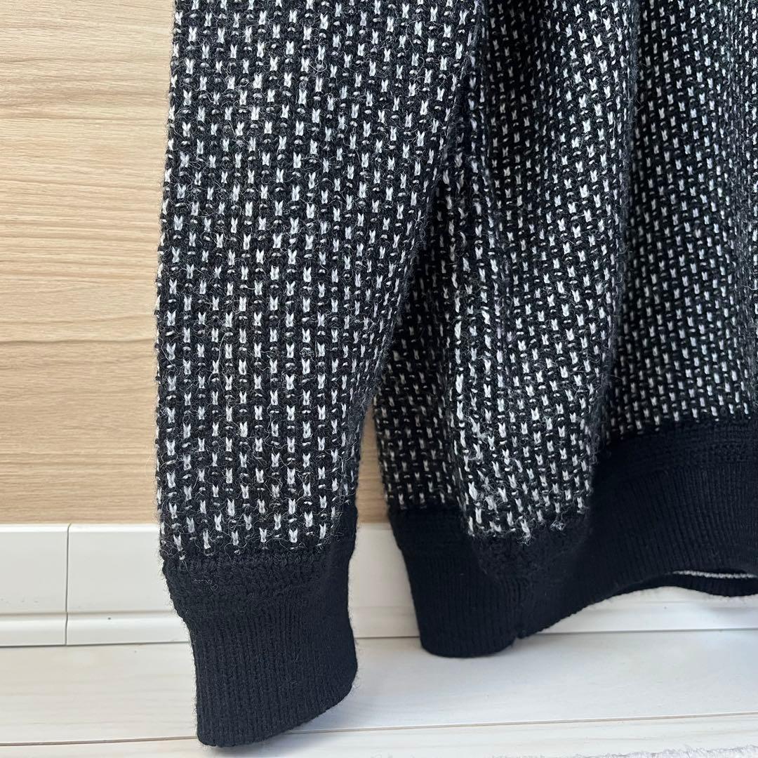 極美品★37,400円 BRIEFING メリノウールロゴニット セーター黒XL