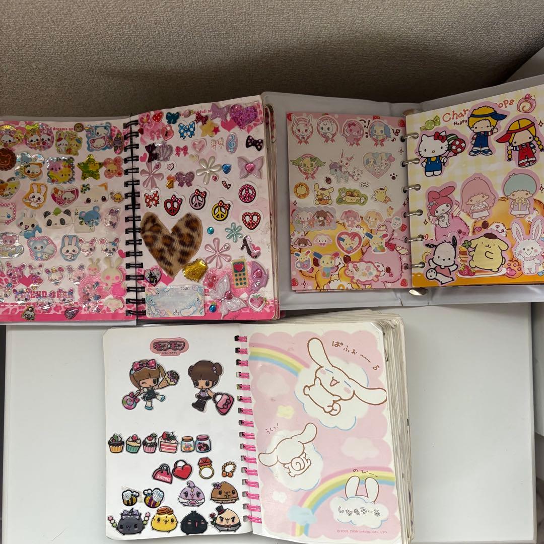 当時物　シール帳 3冊　まとめ売り　完成品 平成 当時品　平成女児　鍵付き