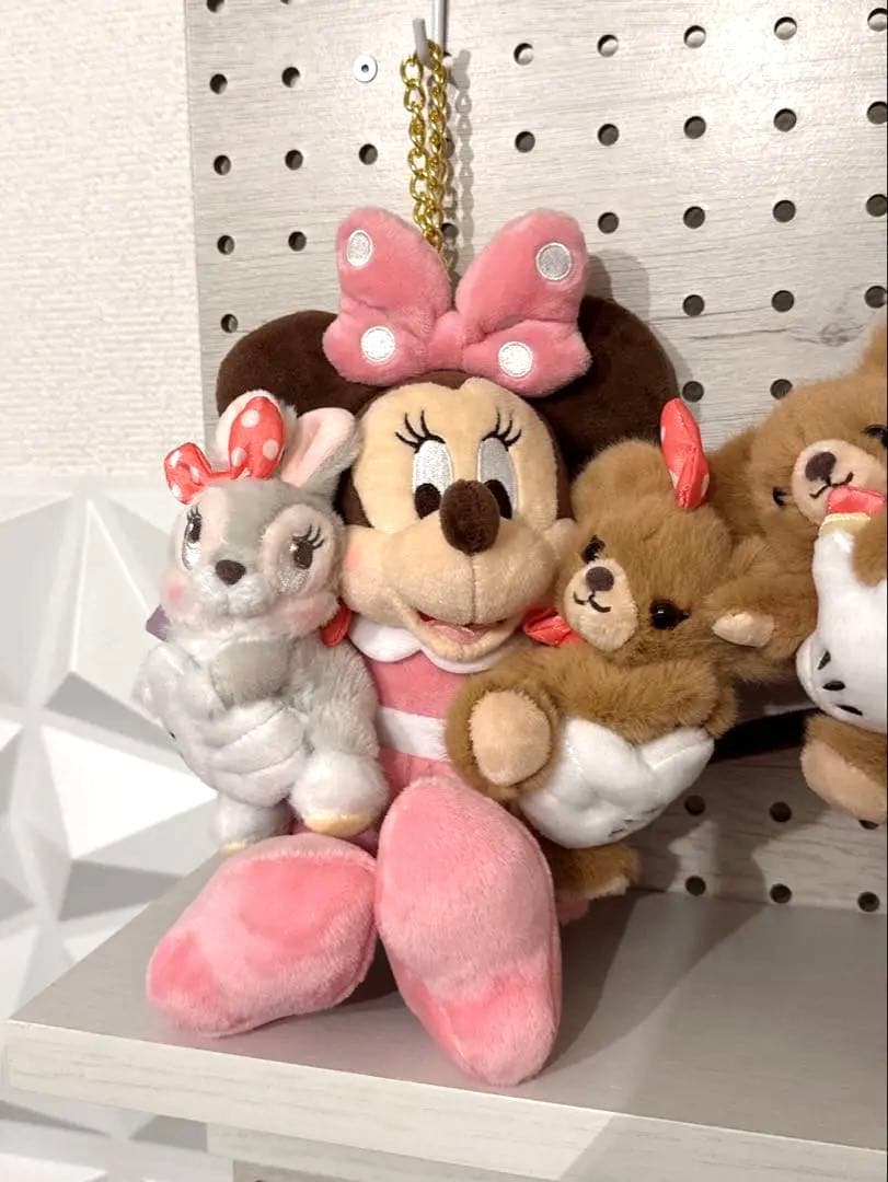 ユニベスティーズ エイン ラビット＆ミニー＆プリン ぬいぐるみキーホルダー