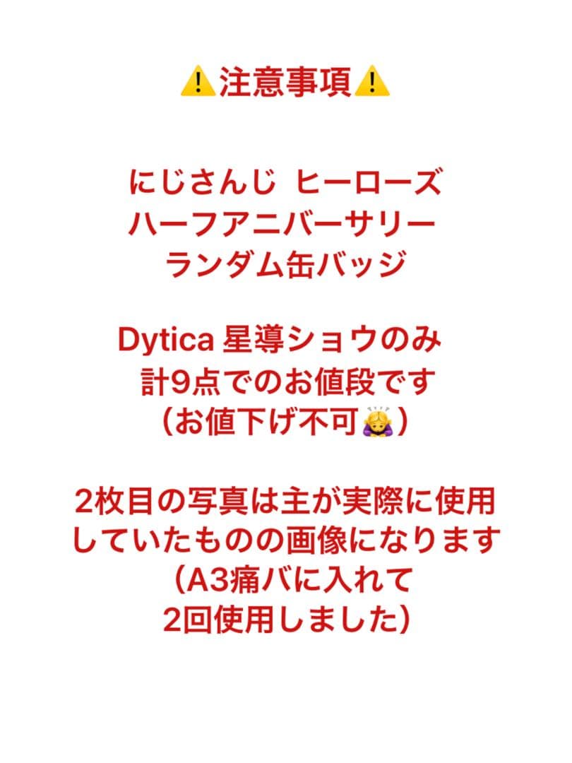 にじさんじ 星導ショウ ハーフアニバーサリー 缶バッジ 9点⑭