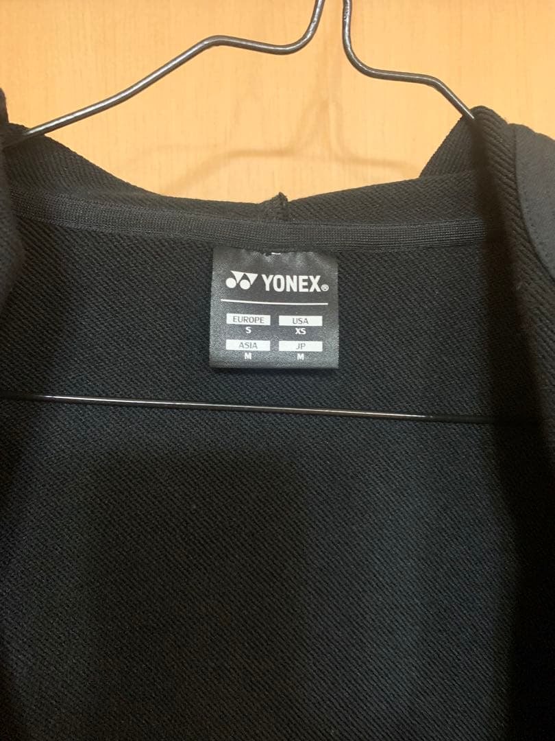【中古・美品】ヨネックス パーカー 上下セット ブラック Mサイズ