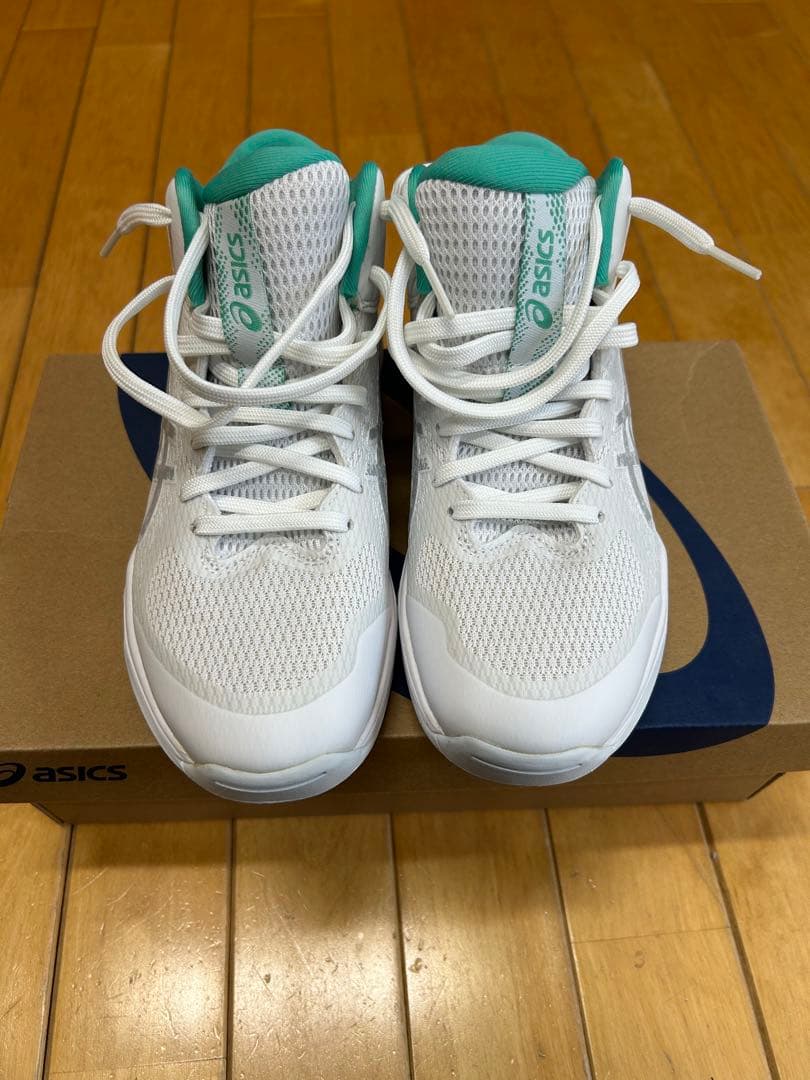 ASICS バッシュ　ホワイト、ミント　NOVA FLOW 23cm