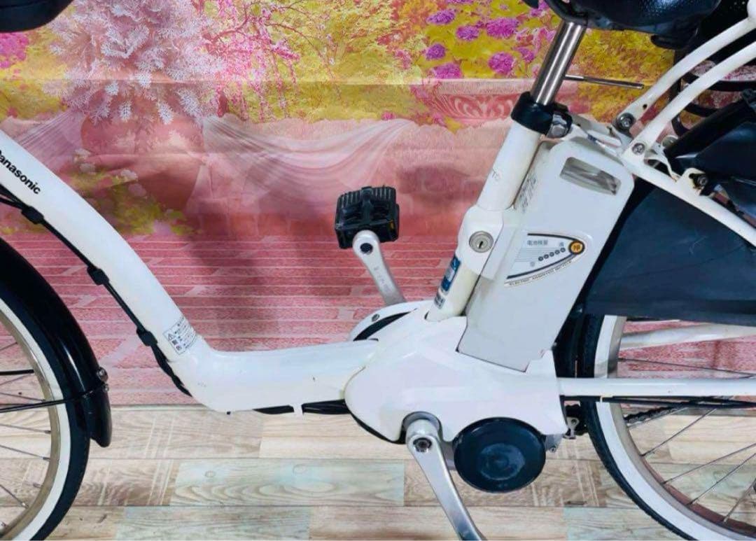 K1990 電動自転車パナソニック子供乗せ 26インチ 8.9Ah ホワイト