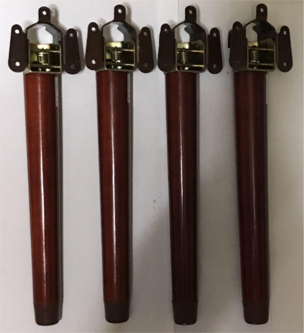 一点物　木製脚　小　300mm　半自動式　丸型　4本組　ビス付