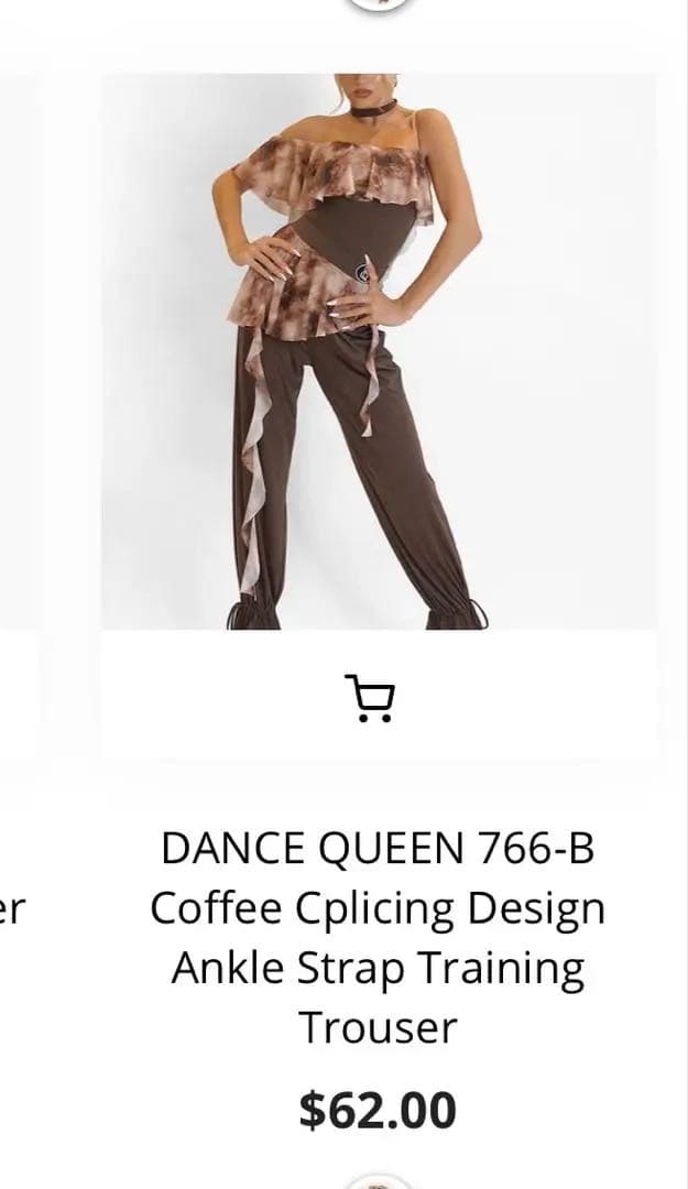 新品同様DANCE QUEEN 766-B アンクルストラップパンツ