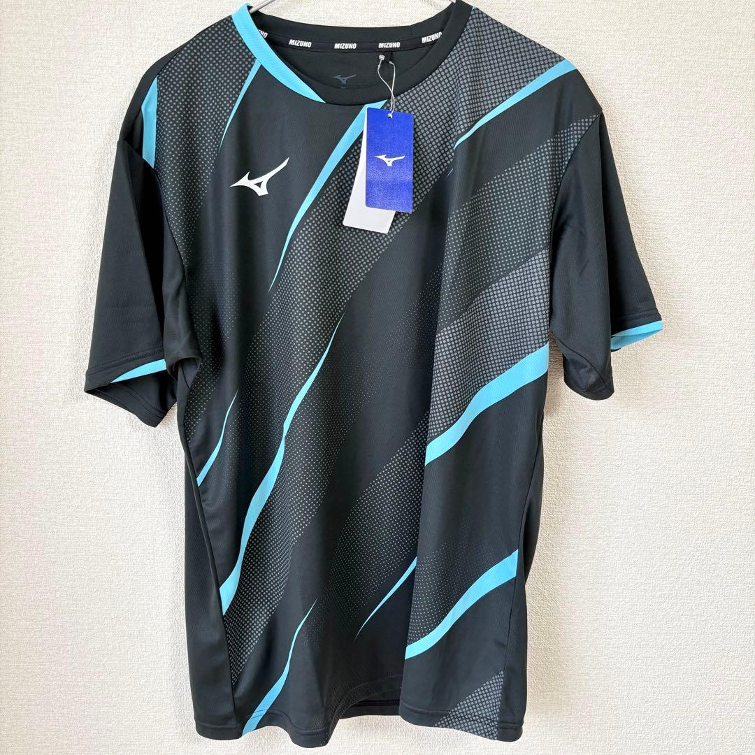 【新品】ミズノ　ゲームシャツ　ブラックXL