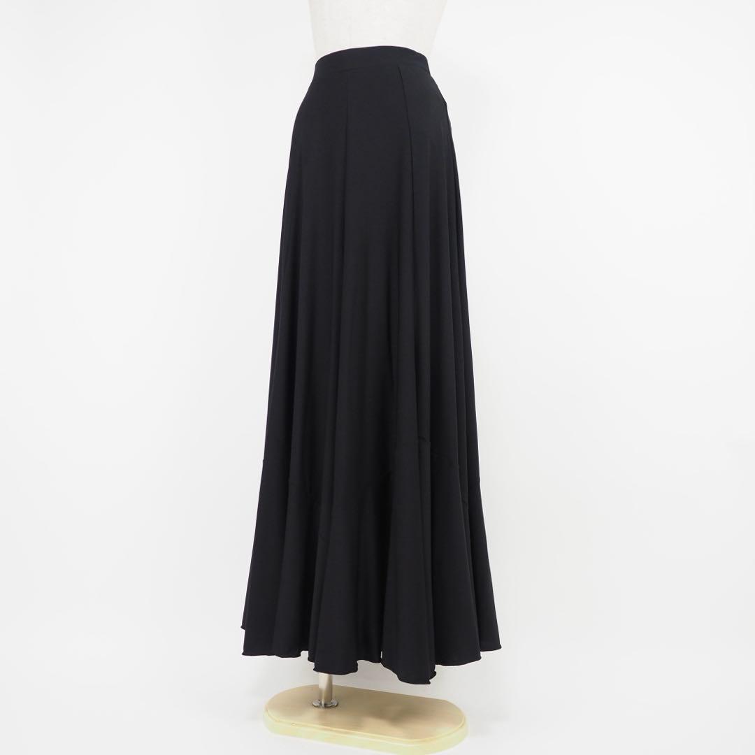 フラメンコ　ファルダ　新品　黒　レッスンファルダ　Leirena フレアファルダ