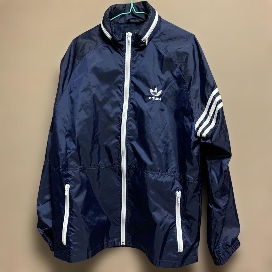 adidas ネイビー ウィンドブレーカー L