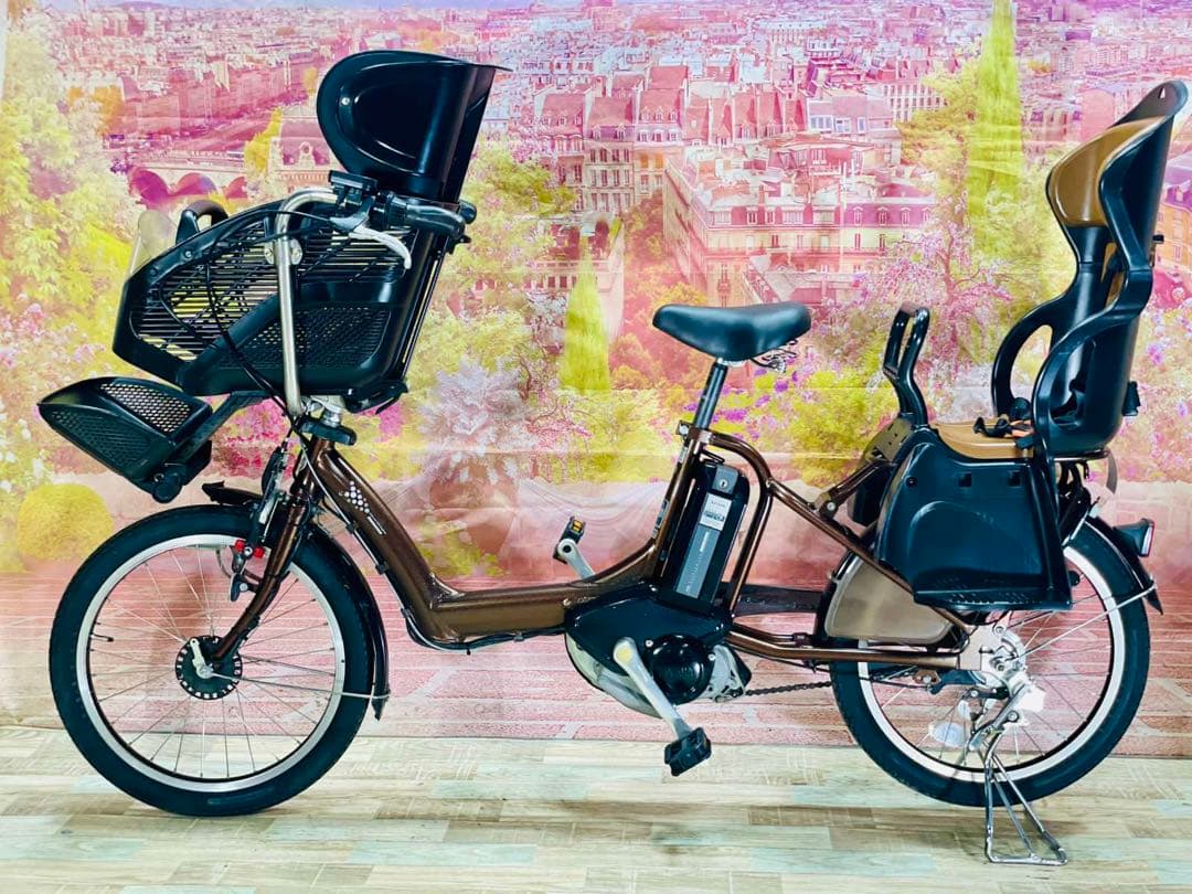 K2154 電動自転車ブリヂストン子供乗せ 20インチ 8.9Ah ブラウン