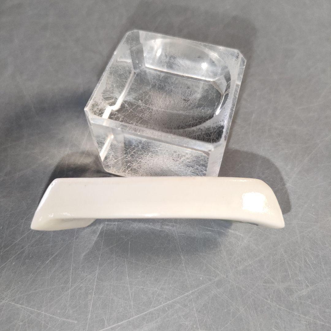 A1267-6/素明窯/井上路久 造/花草文箸置5客/共箱/和食器/懐石道具/