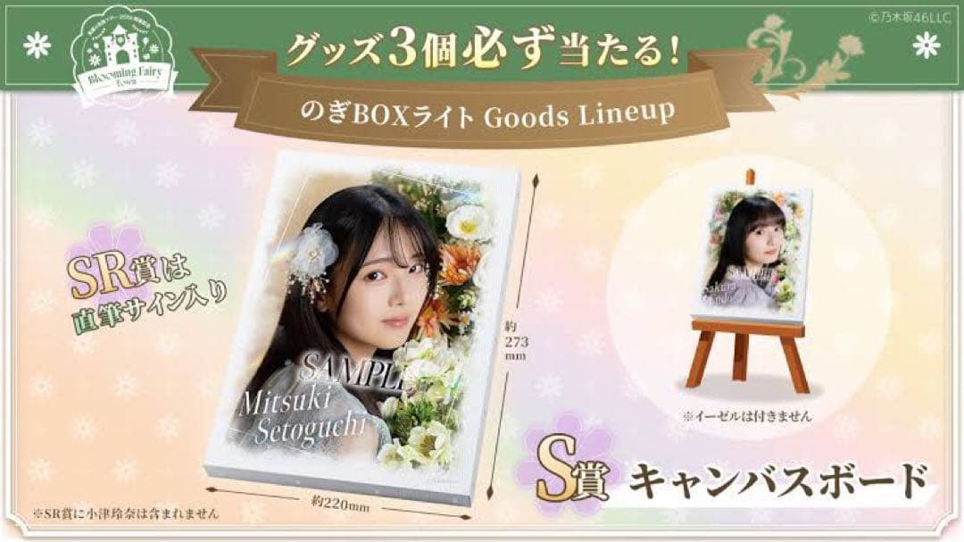 ❥❥❥ 希少！乃木坂46 菅原咲月 のぎbox キャンバスボード 。